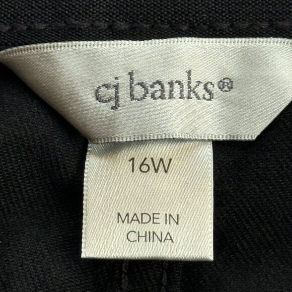 CJ Banks Women Classic Barely Boot Everyday Stretch Black Denim Jeans Sz 16W NWT - Picture 6 of 12